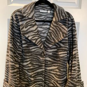 Susan Graver Stylish Animal Print Jacket, L
